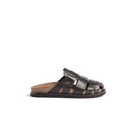 Yokono Sandalia Plana BOLUS-262 MARRÓN Oscuro | Zapatos Mujer Primavera-Verano | Piel Vacuna Napa | 3 CM