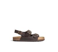Yokono Sandalia Plana MACAM-151 Marron | Zapatos Hombre Primavera-Verano | Piel Vacuna Sprinter | 2 CM