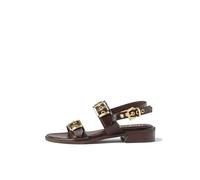 Yokono Sandalia Plana RAB-254 Beige | Zapatos Mujer Primavera-Verano | Piel Vacuna Napa | 3 CM