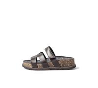 Yokono Sandalia Plataforma OCA-125 MARRÓN Oscuro | Zapatos Mujer Primavera-Verano | Piel Vacuna Alaska | 4 CM