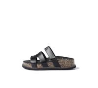 Yokono Sandalia Plataforma OCA-125 Negro | Zapatos Mujer Primavera-Verano | Piel Vacuna Alaska | 4 CM