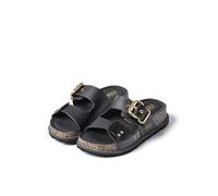 Yokono Sandalia Plataforma OCA-252 Negro | Zapatos Mujer Primavera-Verano | Piel Vacuna Opak | 4 CM