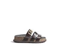 Yokono Sandalia Plataforma OCA-260 MARRÓN Oscuro | Zapatos Mujer Primavera-Verano | Piel Vacuna Alaska | 4 CM