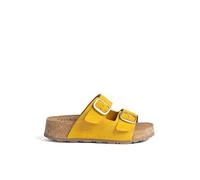 Yokono Sandalia Plataforma WIWI-003 Amarillo | Zapatos Mujer Primavera-Verano | Piel Vacuna Serraje | 4 CM