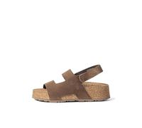 Yokono Sandalia Plataforma WIWI-261 MARRÓN Oscuro | Zapatos Mujer Primavera-Verano | Piel Vacuna Serraje | 4 CM