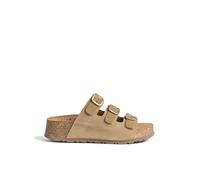 Yokono Sandalia Plataforma WIWI-263 MARRÓN Claro | Zapatos Mujer Primavera-Verano | Piel Vacuna Serraje | 4 CM