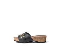 Yokono Sandalias de cuña de Mujer de Piel BOGO-260 Negro | Zapatos Mujer Primavera-Verano | Piel Vacuna Opak | 4 CM