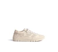 Yokono Sneaker FLOW-100 Beige | Zapatos Mujer Primavera-Verano | Piel Vacuna Serr/napa | 2 CM