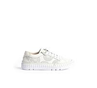 Yokono Sneaker FLOW-100 Blanco | Zapatos Mujer Primavera-Verano | Piel Vacuna Serr/napa | 2 CM