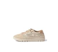 Yokono Zapatillas de Mujer de Piel FLOW-100 Dorado | Zapatos Mujer Primavera-Verano | Piel Vacuna Serr/napa | 2 CM