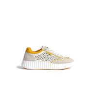 Yokono Sneaker VANNA-100 Naranja | Zapatos Mujer Primavera-Verano | Piel Vacuna Serr/napa | 2 CM
