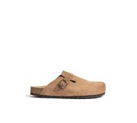 Yokono Zapato Plano ZUECO-599 Marron | Zapatos Mujer Otoño-Invierno | Piel Vacuna Serraje | 2 CM