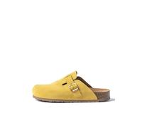 Yokono Zueco Plano ZUECO-699 Amarillo | Primavera-Verano | Piel Vacuna Serraje | 2 CM
