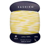 Yokota Daruma Sashiko - Hilo único y abigarrado (calabaza limón, tarjeta fina de 40 m)