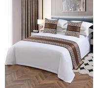 Yokqexz Manta Decorativa For El Pie De Cama, con Borlas, Estilo Hotel, For Camas Tamaño Queen Y King, Decoración Lujo For Hogar(Brown,50 * 50cm(Pillow Case))