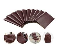 Yokuni 10 Pcs Cuero Adhesivo Para Tapizar, 30 x 20 cm Impermeable Polipiel Adhesiva, Parches Asiento Moto, Polipiel Adhesiva Para Tapizar, Sofás, Asiento, Muebles, Bolsos (Marrón 10 hojas)