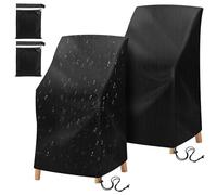 Yokuni 2PCS Funda Sillas Jardín Fabricadas en Tela Oxford Duradera, Impermeable y Resistente a los Rayos UV, Adecuadas para Balcones y Jardines