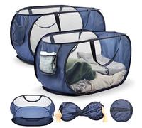 Yokuni Cesto Ropa Plegable 2 Piezas, Cesto Ropa Sucia Plegable 36 x 36 x 58 cm, Adecuado Para Dormitorios Infantiles y Viajes