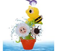 Yokuni Juguetes Bañera Bebe, Juguetes Niños 1 Año, Juguete Bebes 6-12 Meses, Juguete de Baño, Regalo Bebe 1 2 Año con Dos Potentes Ventosas, No Requiere Pilas (Abeja)