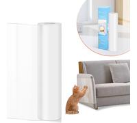 Yokuni Protector Sofa Gatos Arañazo 20cmx5m, Protector Puertas Arañazos Perro Poder DIY, Impermeable Y No Cae Fácilmente, Antiarañazos Gatos Sofa Protege Paredes, Puertas, Sofás Y Mesas (Transparente)