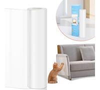 Yokuni Protector Sofa Gatos Arañazo 30cmx5m, Protector Puertas Arañazos Perro Poder DIY, Impermeable Y No Cae Fácilmente, Antiarañazos Gatos Sofa Protege Paredes, Puertas, Sofás Y Mesas (Transparente)