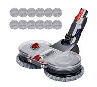 Yolando Cabezal de Fregona para Dyson V11 V10 V8 V7 Aspiradora para Parquet Suelos Duros, Repuesto de Cepillo Eléctrico con Depósito de Agua y 12 Paño de Limpieza Accesorios (Mop Head)