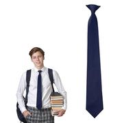 Yolev Corbatas de clip para hombre, color liso, preatadas, de 50.8 cm, traje de vestir, corbata para el cuello para boda, oficina, graduación, negocios