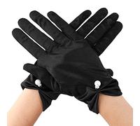 Yolev Guantes Negro Gala Señoras Elegantes Guantes Cortos Nupcial Floral Muñeca Encaje Guantes Cortesía de Cena de Opera de Boda