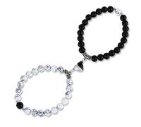 Yolev Pulsera Magnética para Parejas - 2 Piezas para Mujer y Hombre, Relación Eterna, Amistad de Larga Distancia con Corazón para Novio, Novia, Amante, Mejor Amigo