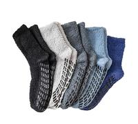 Yolhloy Calcetines de Invierno para Hombre Cálidos, Calcetines Térmicos para hombre Mullidos, Calcetines Gruesos de Forro Polar de Coral Para Dormir en Casa, 5 pares