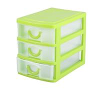 YolieraArt 2 to 3 Layers Drawer Organizer, Plastic Storage Box, Detachable Makeup Jewelry Container for Desk Bedroom Kitchen (3 layers of green)