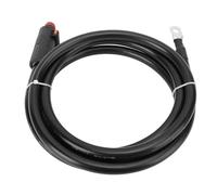YolieraArt 35mm² Battery Cable, Extra Flexible Rubber Power Wire with Black Straight Plug and SC35 8 Terminal, Inverter Connection Cable for Marine Motorcycle Car Tractor (1.5m / 4.9ft)