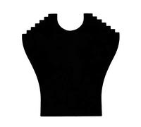 YolieraArt 6 Slot Fan Shaped Jewelry Stand, Black Flannel Necklace Pendant Chain Display Holder Rack