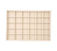YolieraArt Bead Velvet Jewelry Storage Box, 30 Grids Ring Display Tray, Multifunctional Jewelry Organizer Container (30 grid pallet)
