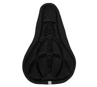 YolieraArt Bike Seat Cover, Sponge Soft Breathable Cushion with Concavo Convex Design, Easy Installation, Suitable for Mountain Road Indoor Fitness Bikes Fixed Gear (Black)