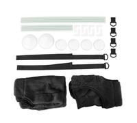 YolieraArt Cama con ventosa para gatos, doble capa, capacidad de carga de 33 libras, 19.2 x 12 pulgadas, malla resistente y varillas de fibra de vidrio, para gatos de interior, vista panorámica (doble