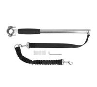 YolieraArt Correa retráctil para perro de bicicleta, correa de nailon reforzado de acero inoxidable con banda elástica, fácil instalación en poste de asiento de bicicleta a través de abrazadera