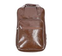 YolieraArt Drum Sticks Bag, Thickened Multifunctional PU Leather Drumstick Storage Case, Portable Backpack for Drummers & Percussionists Black (Brown)