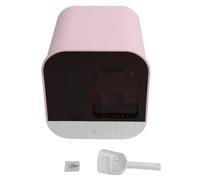 YolieraArt Enclosed Cat Litter Box, Large Drawer Type Feline Toilet, PP Material, Odor Control, Dual Entry Doors, Anti Spill，with Litter Scoop, Suitable for Kittens and Adult Cats (Pink)