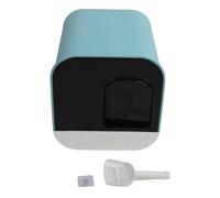 YolieraArt Enclosed Cat Litter Box, Large Drawer Type Feline Toilet, PP Material, Odor Control, Dual Entry Doors, Anti Spill,with Litter Scoop, Suitable for Kittens and Adult Cats (Blue)