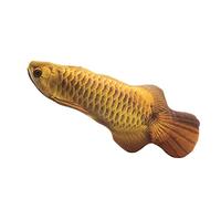 YolieraArt Juguete de pez de hierba gatera de felpa de 16 pulgadas, muñeca masticable realista con menta gatera, juguetes de algodón suave para gatos, juego interactivo para gatos de interior, relleno