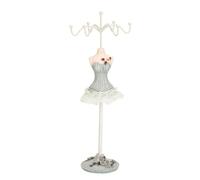 YolieraArt Model Dress Jewelry Display Stand, Resin Iron Earring Necklace Holder, Mannequin Rack with Stable Base (6)