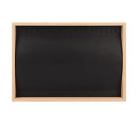 YolieraArt Necklace Tray Storage Cabinet Drawer Showcase, Black Composite Wood Jewelry Display Tray with Faux Leather Lining, 14 x 9.6 x 1.2 Inches