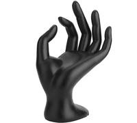YolieraArt OK Hand Jewelry Display Stand, Black Velvet and Resin Ring Bracelet Holder, 6.3 Inch Height, Suitable for Home and Retail Use (resin)