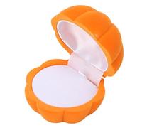 YolieraArt Orange Pumpkin Jewelry Box, Flocked Storage Organizer, Simple Retro Case for Earrings Rings, Ideal Gift for Valentines Day Mothers Day Birthday