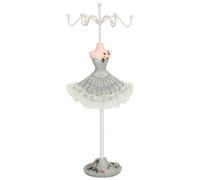 YolieraArt Princess Dress Jewelry Stand, Resin Iron Earrings Necklace Display, Mannequin Rack for Home Shop Decoration (4)