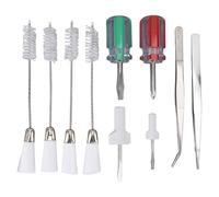 YolieraArt Sewing Machine Cleaning Kit 10PCS Set, Double Head Brush and Stainless Steel Tweezers, Universal Screwdriver for Lint Removal, Compact Sewing Maintenance Tools