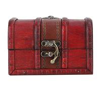 YolieraArt Vintage Wooden Jewelry Box, European Creative Distressed Storage Case, Lockable Decorative Display Box for Home Office