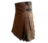 Yolimok MOVERV Falda Escocesa para Hombre Falda Medieval Vintage Punk Gothic Tradicional Highland Combat Kilt Escocesa Vestido Tierras Altas Tradicional Hombres Kilt Falda Escocesa Scottish Skirt
