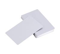 yolina Tarjetas de Visita metálicas de la sublimación de la Astilla 100pcs, Tarjetas de Visita de Metal grabadas Espacios en Blanco de la sublimación 3.4x2.1in Thicknes (0.30mm)(Plata)